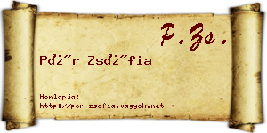 Pór Zsófia névjegykártya