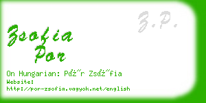zsofia por business card